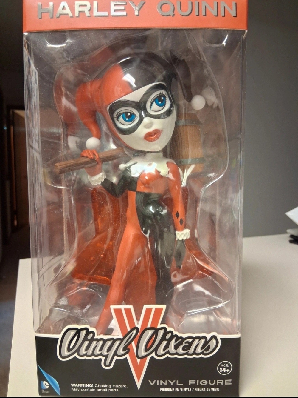 Harley Quinn Vinyl Figure — Red and Black